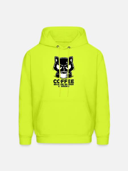 Murder is wrong - Men's Hoodie - safety green