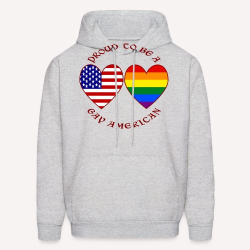 Proud To Be a Gay American Red Letters - Men's Hoodie