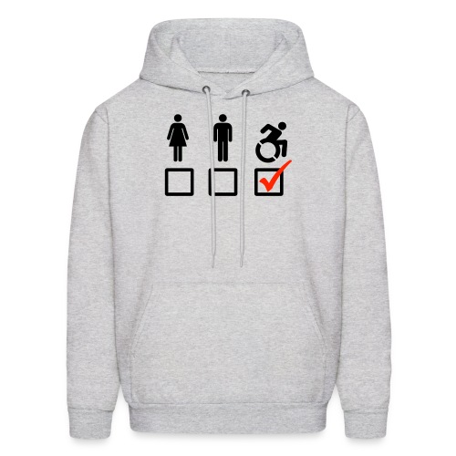 A wheelchair user is also suitable - Men's Hoodie