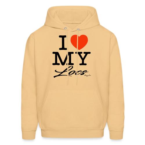 I LOVE MY LOCS (black text design) - Men's Hoodie