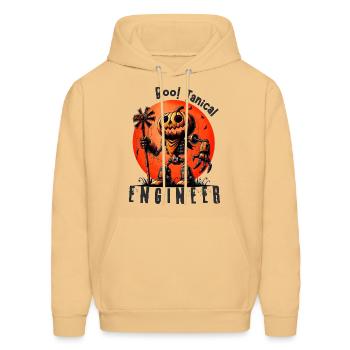 Quirky-Halloween-Art-for-Tech-Engineers - Men's Hoodie - light gold  - Front - Elias (183cm)