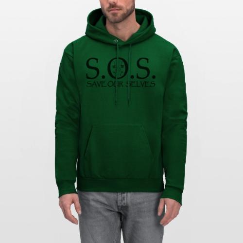 SOS Black on Black - Men's Hoodie