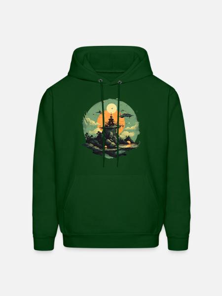 Fantastic Worlds - Men's Hoodie - forest green