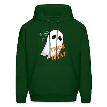Trick or Treat - Men's Hoodie - forest green - Front - Elias (183cm)