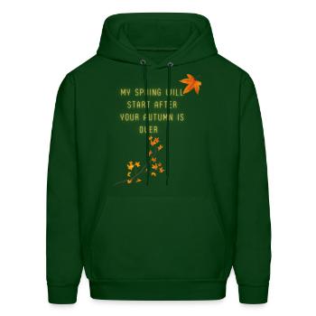 Autumn season t-shirt - Men's Hoodie - forest green - Front - Elias (183cm)
