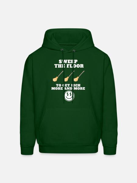Sweep the Floor Bitcoin - Men's Hoodie - forest green