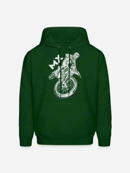 Motocross MX Rider - Men's Hoodie - forest green