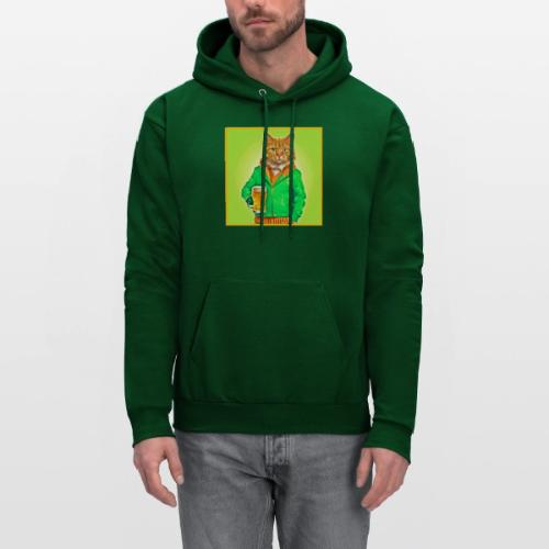 Irish Day Cat: Stylish Jacket Swagger - Men's Hoodie