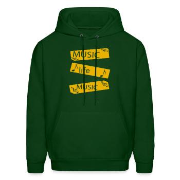Music Musical Gift - Men's Hoodie - forest green - Front - Elias (183cm)