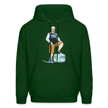 "The Cap'n" Crack Matrix - Men's Hoodie - forest green - Front - Elias (183cm)