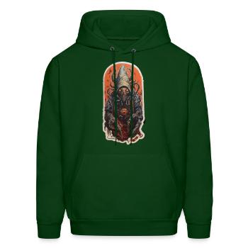 sticker Unknown terrifying object.51.????? - Men's Hoodie - forest green - Front - Elias (183cm)