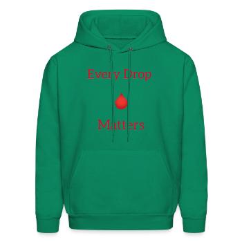 Every drop of blood matters - Men's Hoodie - kelly green - Front - Elias (183cm)