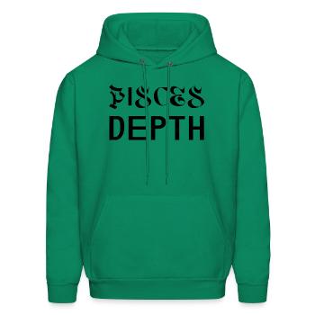Pisces Depth - Men's Hoodie - kelly green - Front - Elias (183cm)