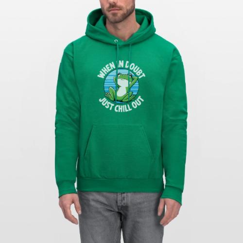 When In Doubt Just Chill Out Frog - Men's Hoodie