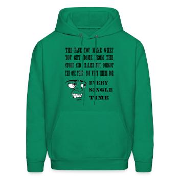Every Single Time - Men's Hoodie - kelly green - Front - Elias (183cm)