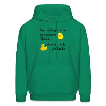 Chicks Ducks - Men's Hoodie - kelly green - Front - Elias (183cm)
