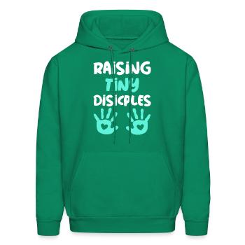 RAISING TINY DISCIPLES - Men's Hoodie - kelly green - Front - Elias (183cm)
