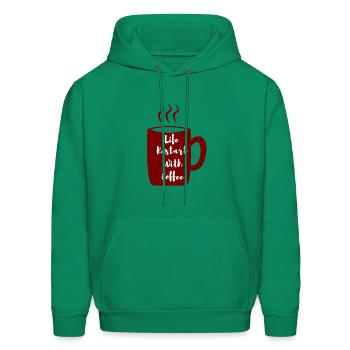 life restart - Men's Hoodie - kelly green - Front - Elias (183cm)
