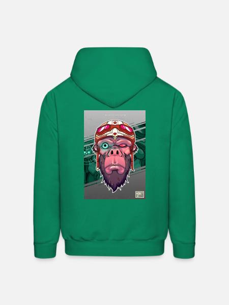 crazy mono - Men's Hoodie - kelly green