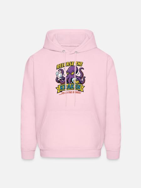 Release the Kraken! - Men's Hoodie - pale pink