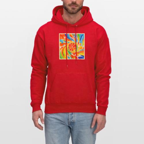 Citrus swirling Splash Design - Men's Hoodie