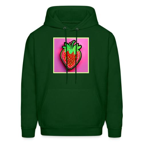Vibrant Strawberry Neon Sign - Men's Hoodie