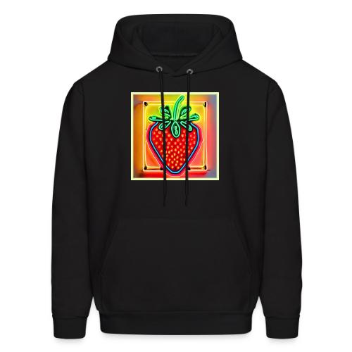 Colorful Strawberry Neon Glow - Men's Hoodie