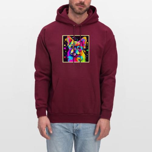 Vivid Canine Vibes Design - Men's Hoodie