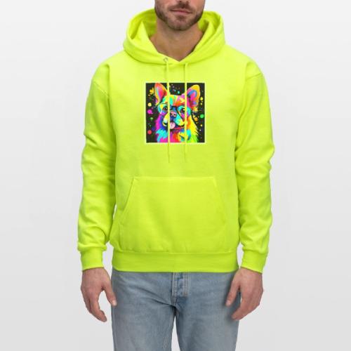 Vivid Canine Vibes Design - Men's Hoodie