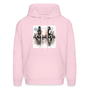 Teenager - Men's Hoodie - pale pink - Front - Elias (183cm)