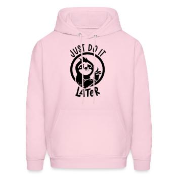 Person lazy - Men's Hoodie - pale pink - Front - Elias (183cm)