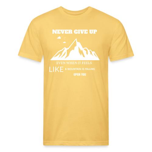 Never Give Up - Unisex Poly/Cotton T-Shirt