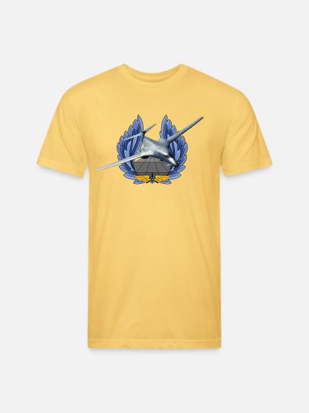 B-1B Lancer - Unisex Poly/Cotton T-Shirt - pastel yellow