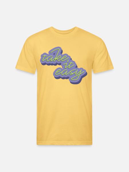 Take It Easy - Unisex Poly/Cotton T-Shirt - pastel yellow