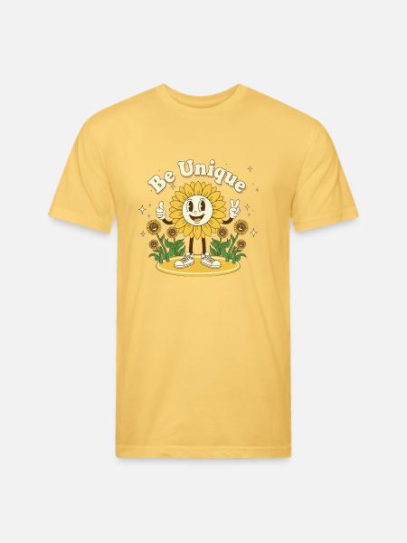 Be Unique Sunflower Hero - Unisex Poly/Cotton T-Shirt - pastel yellow