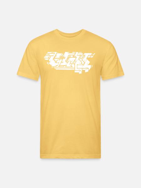 Graffiti Piece - White - Unisex Poly/Cotton T-Shirt - pastel yellow