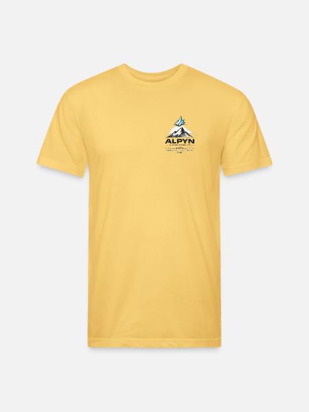 Alpyn Glacier Crest - Unisex Poly/Cotton T-Shirt - pastel yellow