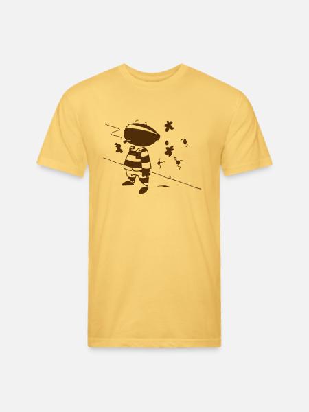 Prisoner - Blindfolded - Unisex Poly/Cotton T-Shirt - pastel yellow