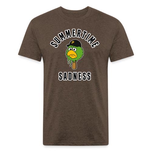 Summertime Sadness (Front Only, Full, on Gold) - Men’s Fitted Poly/Cotton T-Shirt