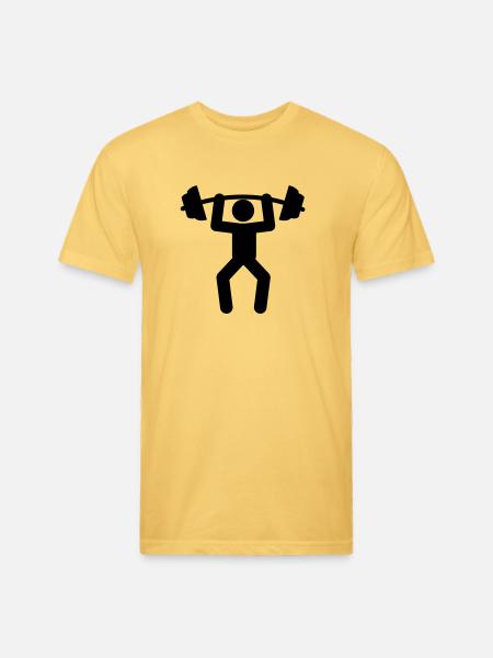 weightlifting - Unisex Poly/Cotton T-Shirt - pastel yellow