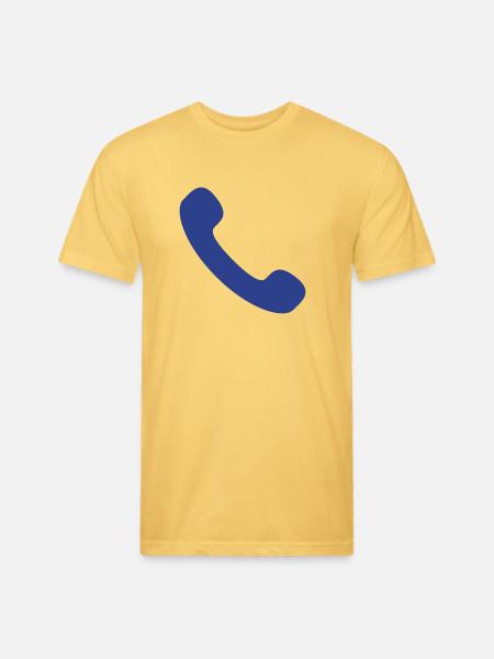 phone - Unisex Poly/Cotton T-Shirt - pastel yellow