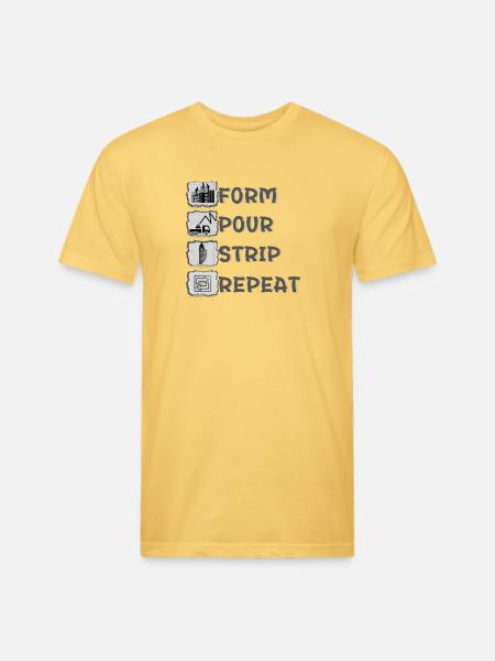 Form Pour Strip Repeat - Unisex Poly/Cotton T-Shirt - pastel yellow