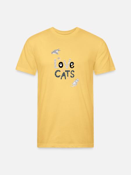 cat lovers - Unisex Poly/Cotton T-Shirt - pastel yellow