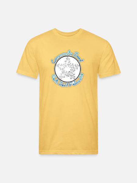 CS_Logo-HighQ-Transparent_Shadow - Unisex Poly/Cotton T-Shirt - pastel yellow