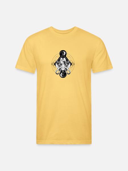 Winged Dagger Sigil - Unisex Poly/Cotton T-Shirt - pastel yellow