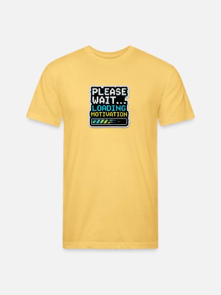 Please Wait Loading Motivation - Unisex Poly/Cotton T-Shirt - pastel yellow