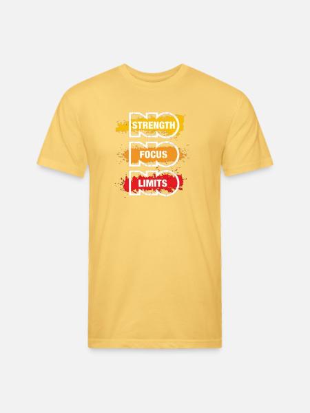 No Limits: Strength Focus - Unisex Poly/Cotton T-Shirt - pastel yellow