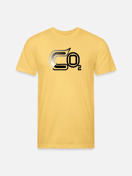 Halftone Arc Abstract - Unisex Poly/Cotton T-Shirt - pastel yellow