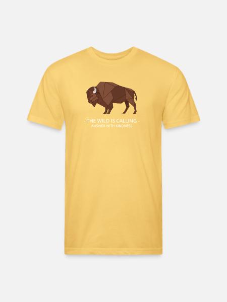 The wild is calling - Unisex Poly/Cotton T-Shirt - pastel yellow