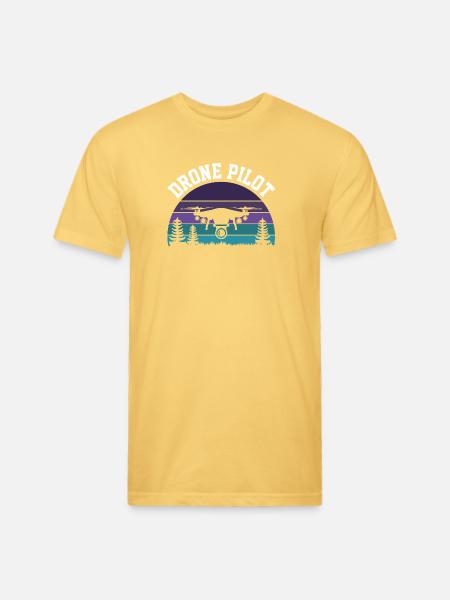 Drone Pilot - Unisex Poly/Cotton T-Shirt - pastel yellow